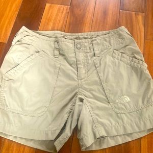 The North Face size 4 khaki nylon shorts